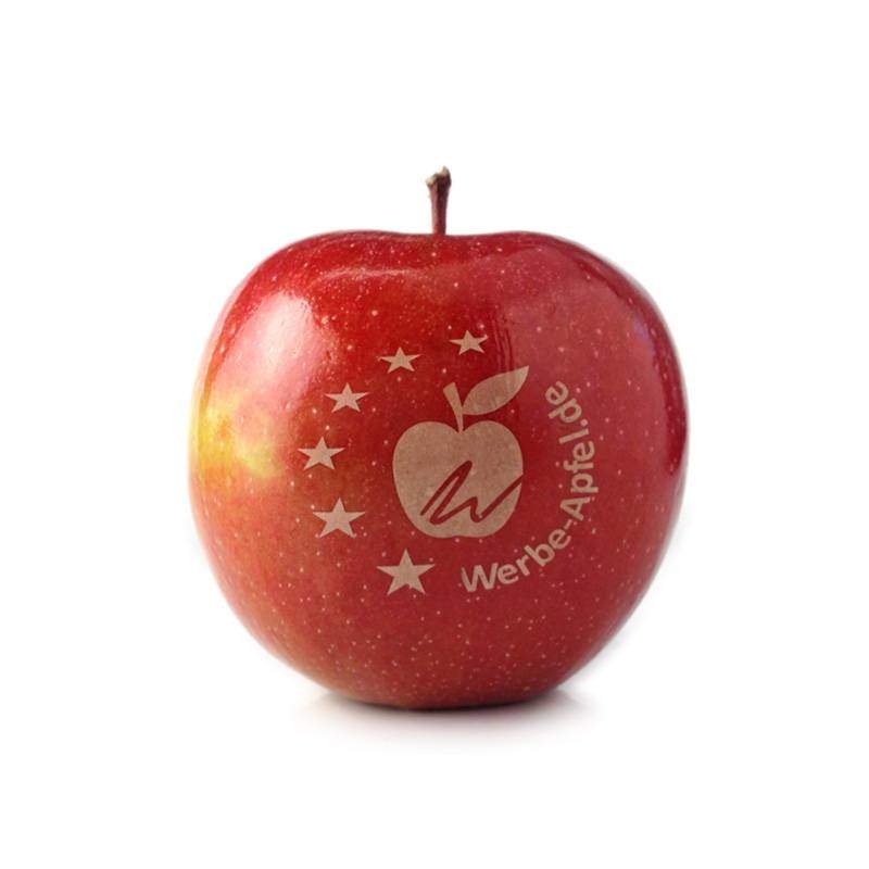 Apfel graviert - Lasergravur auf Obst